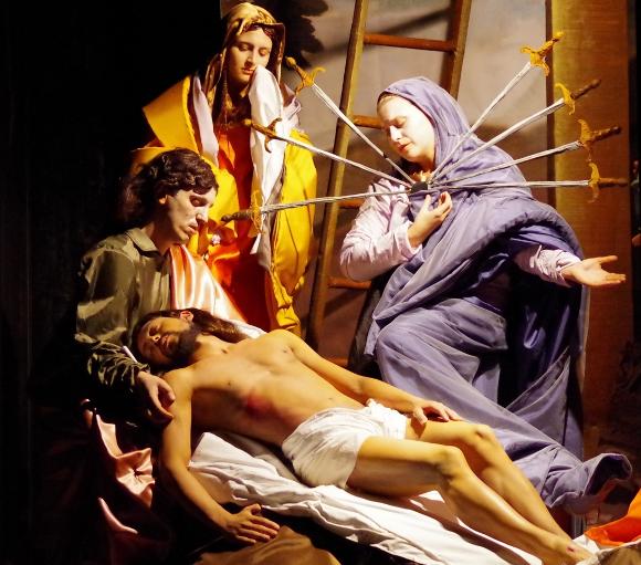 Quadri plastici Avigliano 2014_Cristo deposto_la rappresentazione vivente del quadro